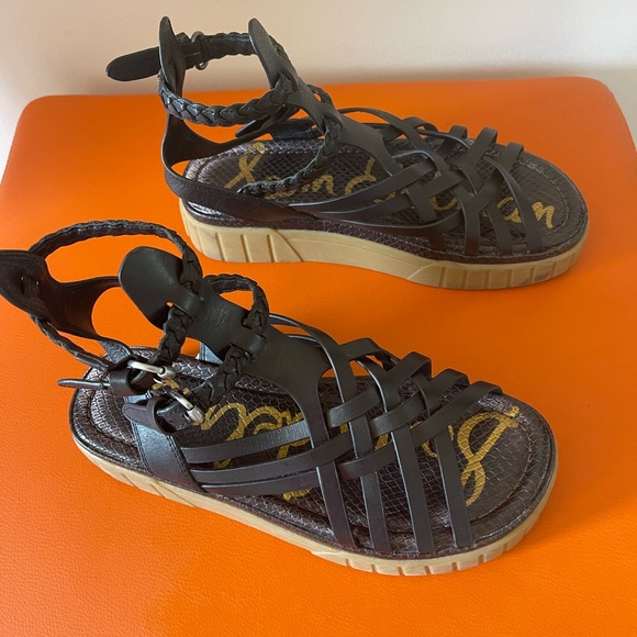 Sam Edelman Black Gladiator Sandals - Picture 2 of 6